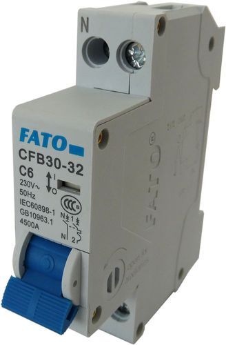 Interruttore magnetotermico 1P C6 EL1465 FATO