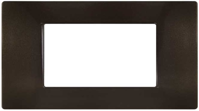 Placca 4P Tecnopolimero 14x8cm Bronzo compatibile Vimar Plana EL1972 