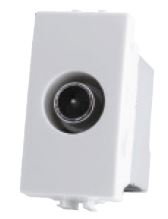 Presa TV passante 4.5x2x3cm Bianco compatibile Vimar Plana EL1984 
