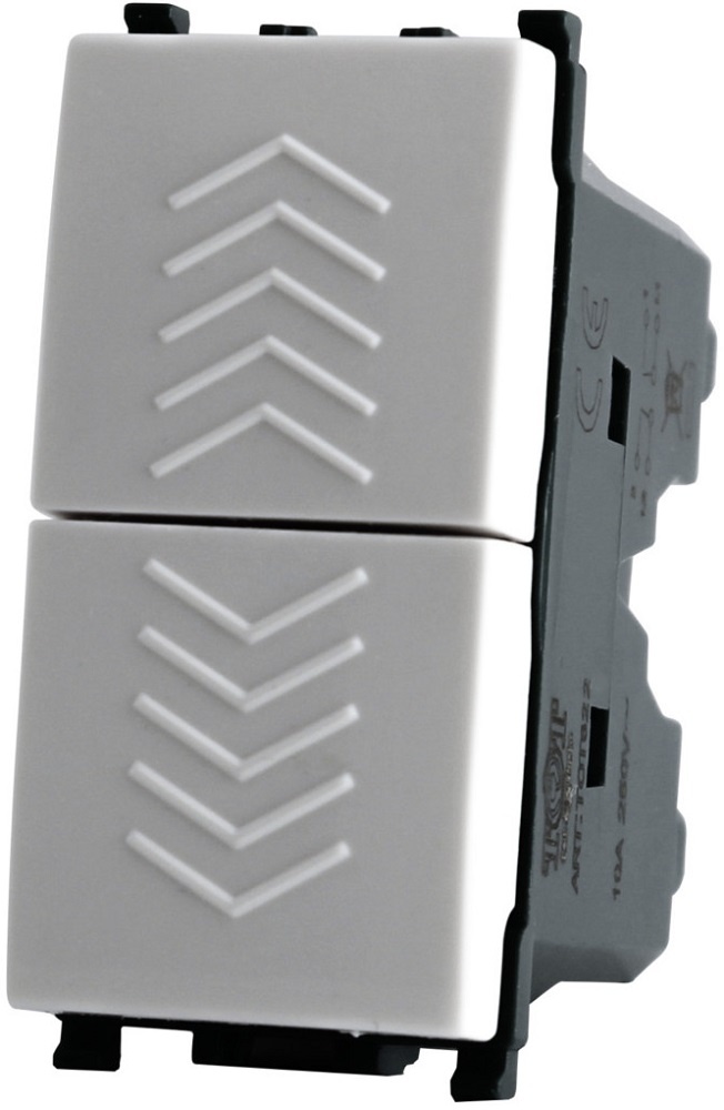 Doppio pulsante 250V 10A Bianco compatibile Vimar Plana EL1992 