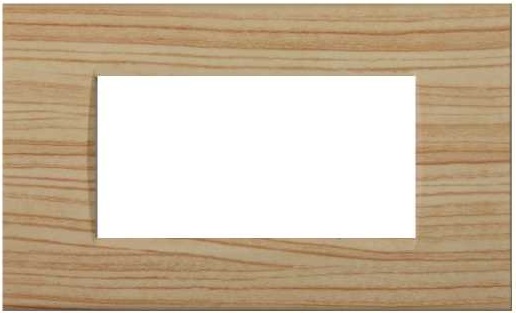 Placca 4 posti abete compatibile Living International EL1301 