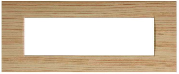 Placca 7 posti abete compatibile Living International EL1498 