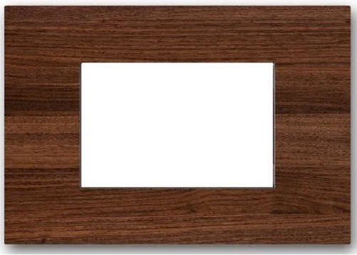 Placca 3 posti ciliegio compatibile Living International EL1556 