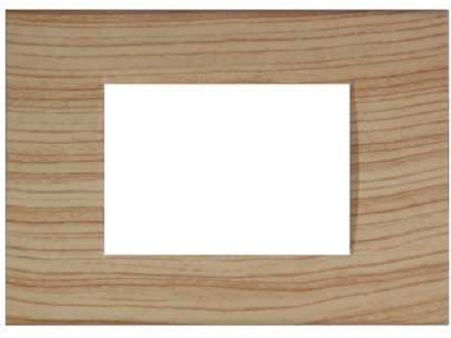 Placca 3 posti abete compatibile Living International EL2239 