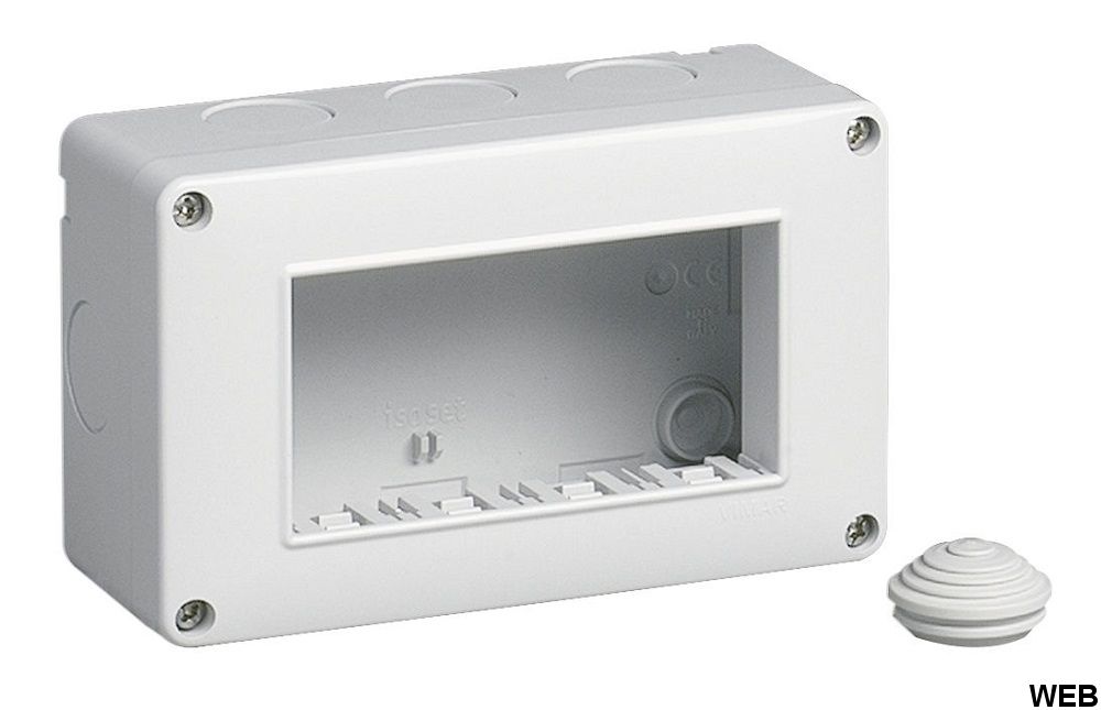 Box 4 moduli 12x8cm bianco compatibile Living International EL2296 