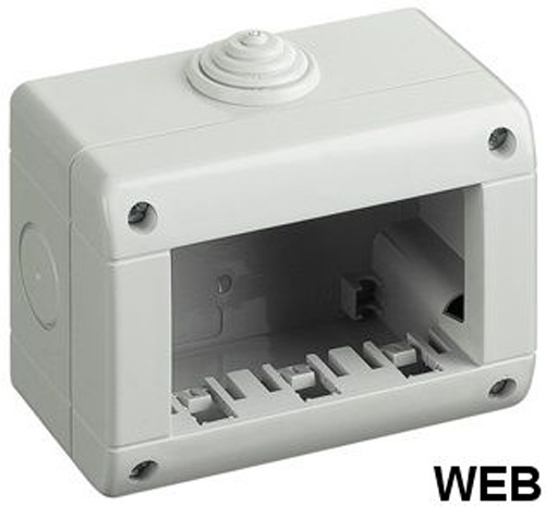 Box 3 moduli bianco 10x8cm compatibile Living International EL2298 