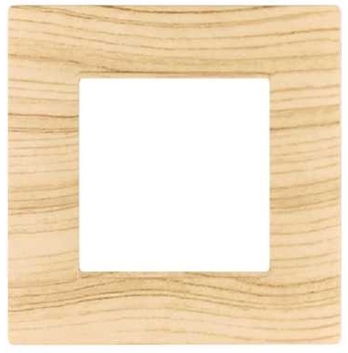 Placca 2 posti quadrata abete compatibile Vimar Plana EL432 