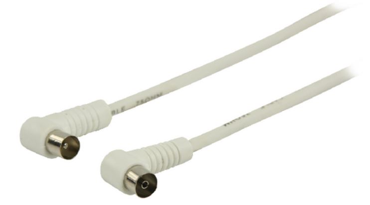 Cavo coassiale angolato 25m bianco Valueline ND6828 Valueline