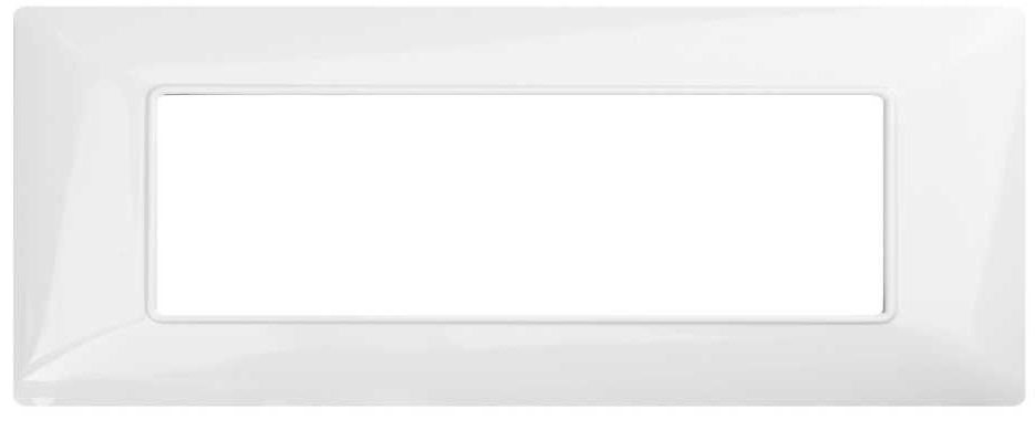 Placca 7 posti bianca compatibile Vimar Plana EL2414 