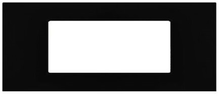 Placca 7 posti nera compatibile Vimar Plana EL2420 