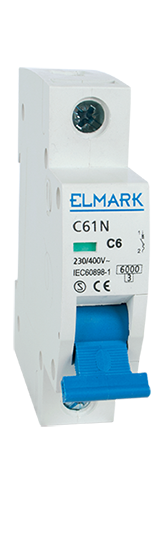 Interruttore magnetotermico 6kA 63A 1P curva C Elmark EL2548 Elmark