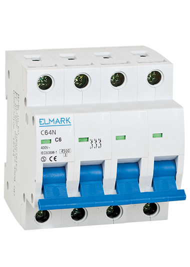 Interruttore magnetotermico 6kA 4A 4P curva C Elmark EL3088 Elmark