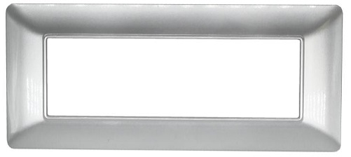 Placca in tecnopolimero 6P argento compatibile Matix EL1328 
