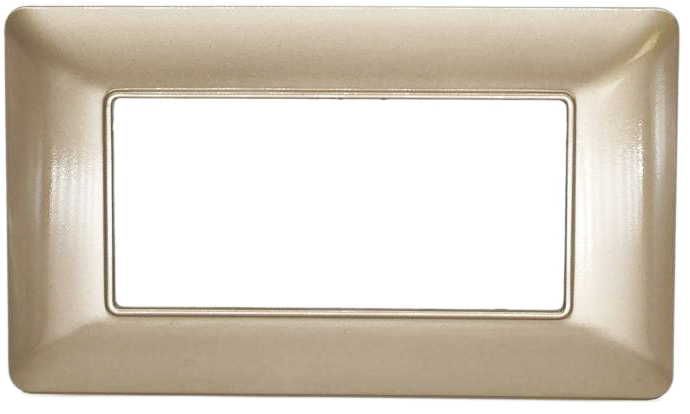 Placca in tecnopolimero 4P champagne compatibile Matix EL1719 
