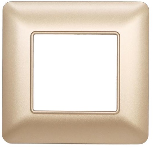 Placca in tecnopolimero 2P oro compatibile Matix EL2079 