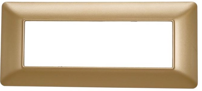 Placca in tecnopolimero 6P oro compatibile Matix EL2245 