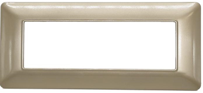 Placca in tecnopolimero 6P champagne compatibile Matix EL2328 