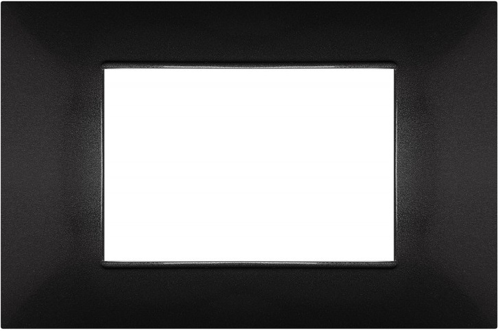 Placca 4 posti nera compatibile Vimar Plana EL1049 