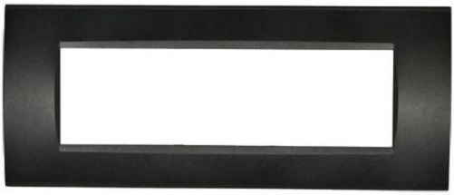 Placca 7 posti nero compatibile Living International EL1431 