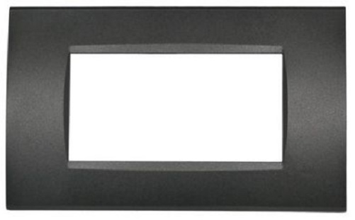 Placca 4 posti nera compatibile Living International EL1528 