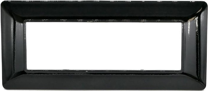 Placca 7 posti nero lucido compatibile Matix EL1592 