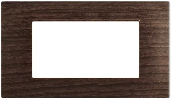 Placca in tecnopolimero 4 posti color ciliegio compatibile Vimar Plana EL2369 