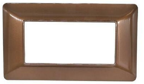 Placca 4 posti in tecnopolimero color bronzo compatibile Matix EL1018 