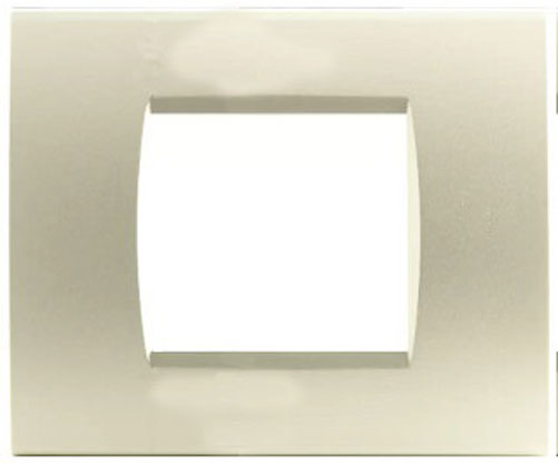 Placca in tecnopolimero 2 posti color champagne compatibile Living International EL2117 