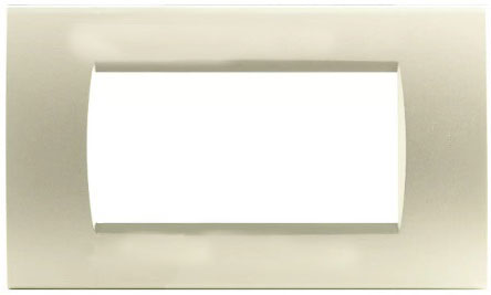 Placca in tecnopolimero 4 posti color grigio chiaro compatibile Living International EL2429 