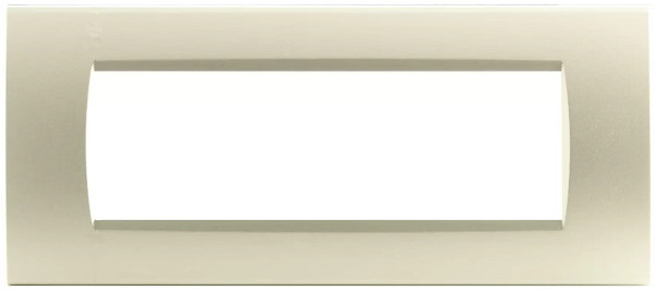 Placca in tecnopolimero 7 posti color champagne compatibile Living International EL975 