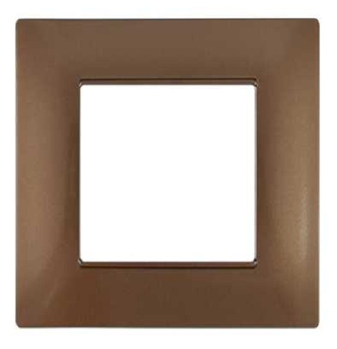 Placca in tecnopolimero 2 posti color rame compatibile Vimar Plana EL041 