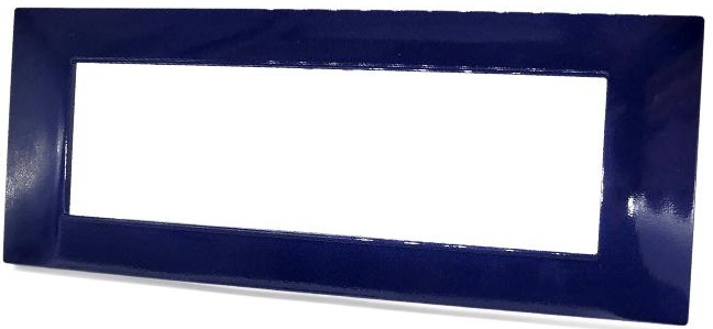 Placca in tecnopolimero 7 posti color blu compatibile Vimar Plana EL1298 