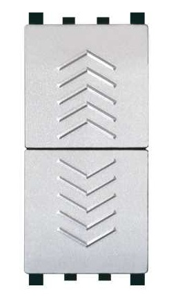 Doppio pulsante grigio 10A 250V compatibile Vimar Plana EL1766 