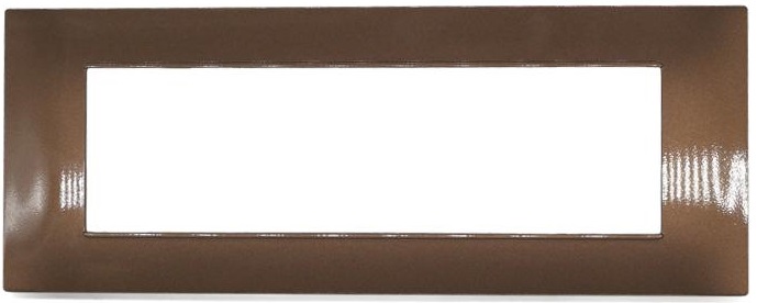 Placca in tecnopolimero 7 posti color rame compatibile Vimar Plana EL2329 