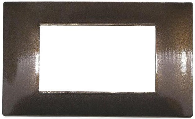 Placca in tecnopolimero 3 posti color bronzo compatibile Vimar Plana EL271 