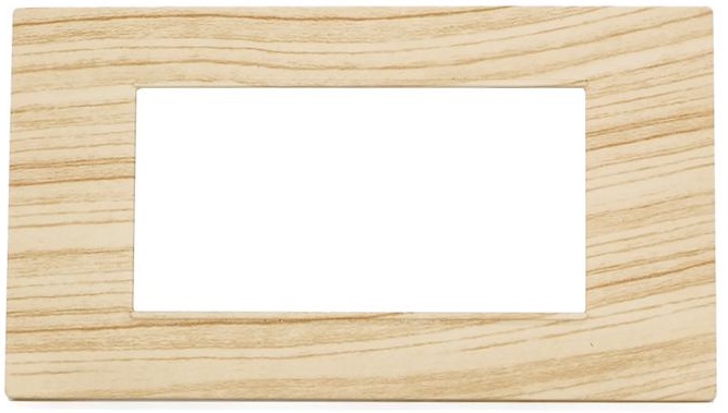 Placca in tecnopolimero 4 posti color abete compatibile Vimar Plana EL574 