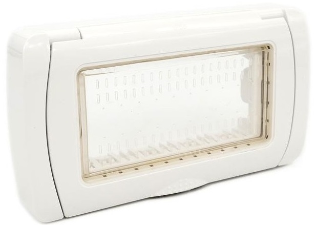 Placca idrobox IP55 4P bianca compatibile Living International EL1321 