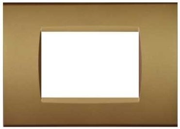 Placca in tecnopolimero 3 posti color sabbia compatibile Living International EL1537 