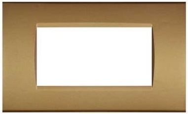 Placca in tecnopolimero 4 posti color sabbia compatibile Living International EL1802 