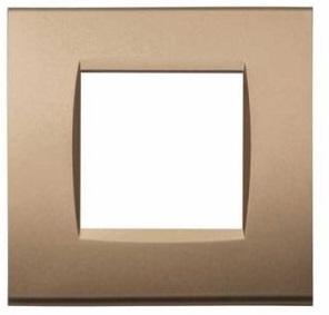 Placca in tecnopolimero 2 posti color sabbia compatibile Living International EL2110 