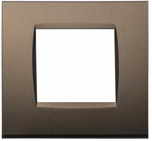 Placca in tecnopolimero 2 posti color bronzo compatibile Living International EL4050 