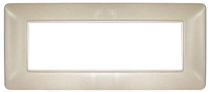Placca in tecnopolimero 6P color sabbia compatibile Matix EL1721 