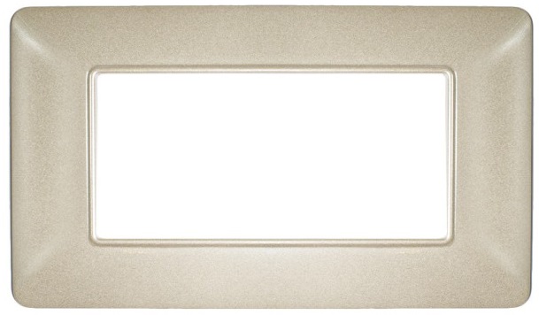 Placca in tecnopolimero 4P color sabbia compatibile Matix EL1756 