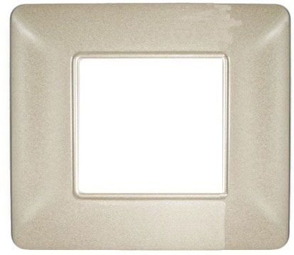 Placca in tecnopolimero 2P color sabbia compatibile Matix EL4076 