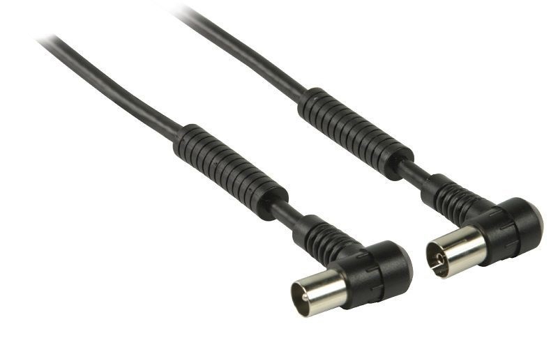 Cavo Coassiale ad Angolo Coassiale Maschio – Femmina Coax (IEC) 10m Nero ND9090 