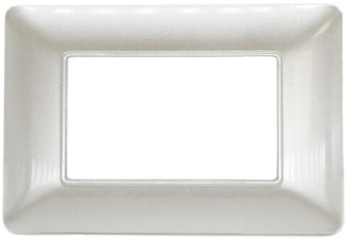 Placca 3 posti bianco perla compatibile Matix EL1488 