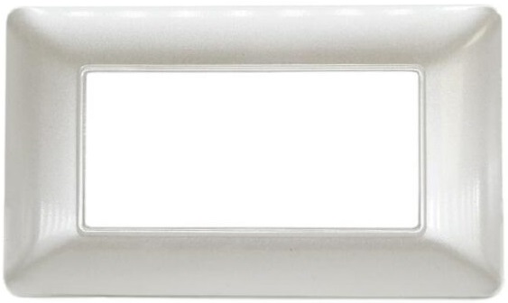 Placca 4 posti bianco perla compatibile Matix EL599 