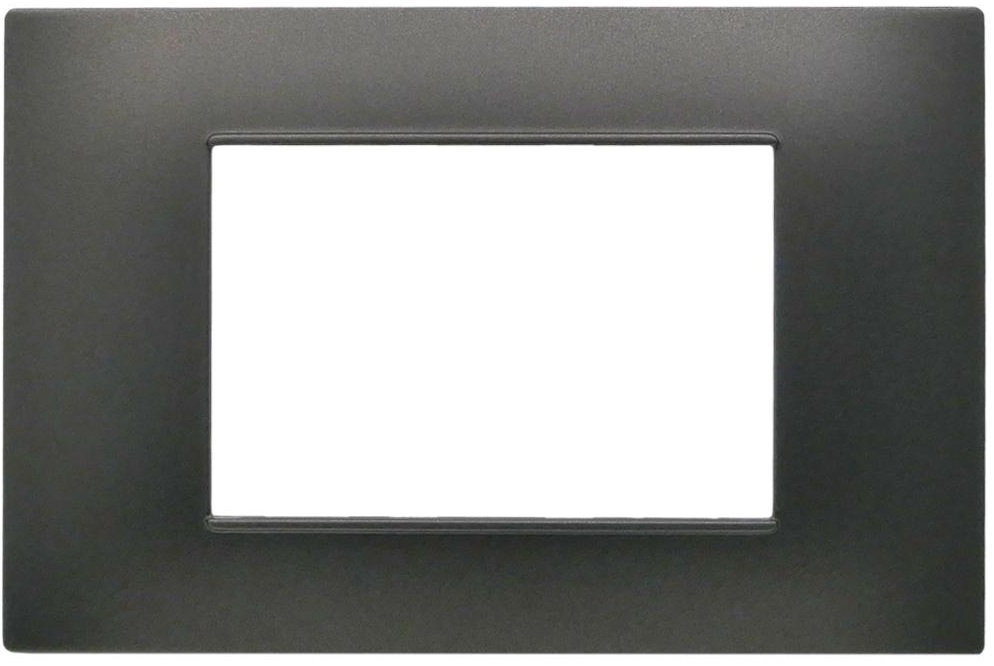 Placca 3 posti testa di moro Soft Touch compatibile Vimar Plana EL3107 