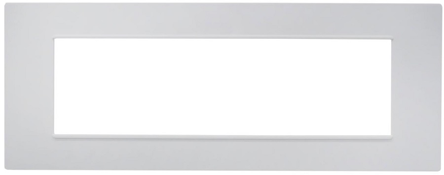 Placca 7 posti bianca Soft Touch compatibile Vimar Plana EL3160 