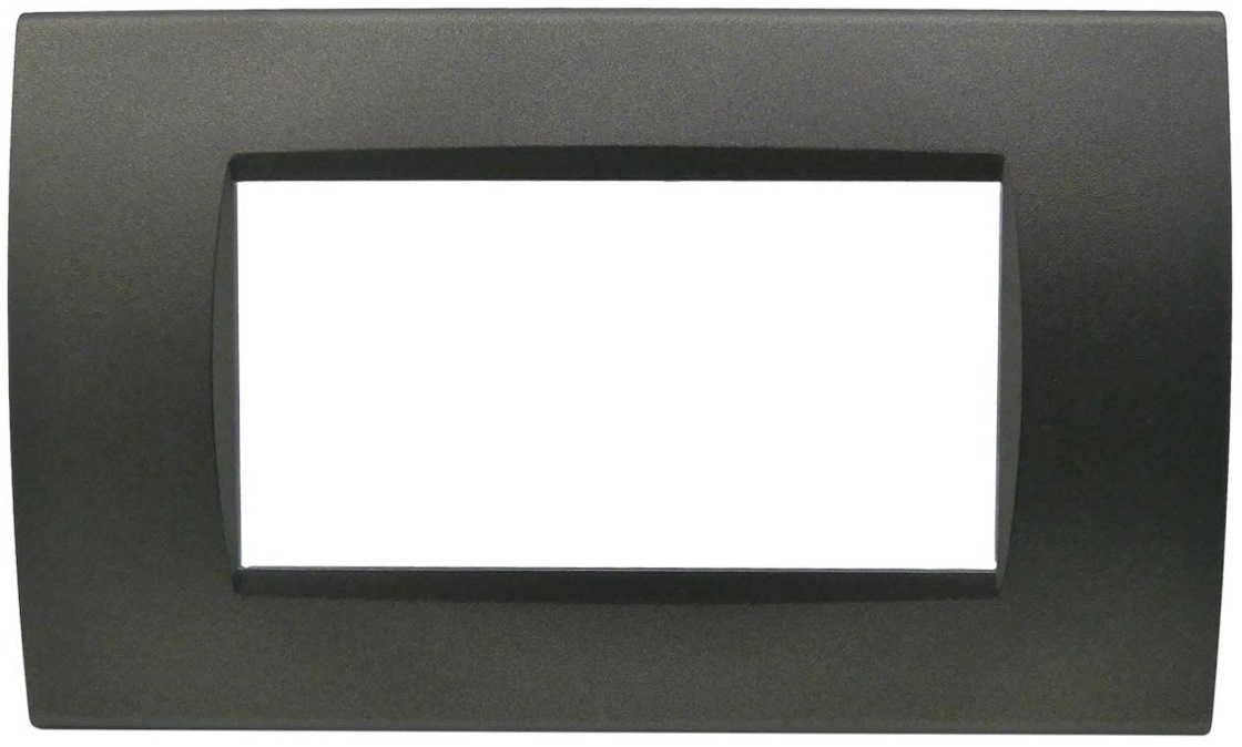 Placca 4 posti testa di moro Soft Touch compatibile Living International EL3202 